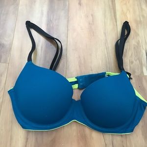 VS PINK Teal Wear Everywhere Push-Up Bra